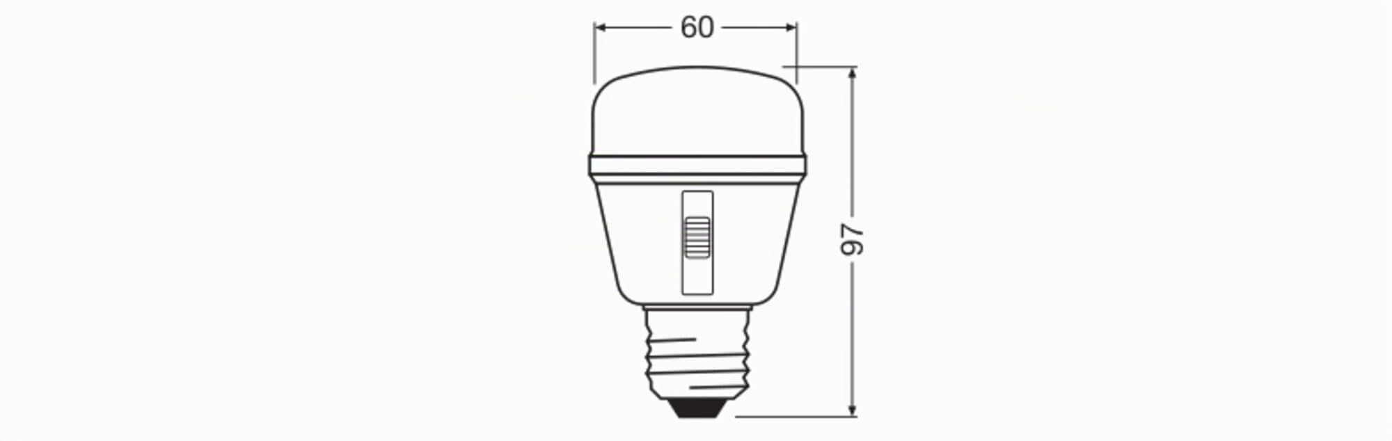 OSRAM LED STAR LÁMPARA DE CRECIMIENTO T 60 10 W 330 lm | LED Star Grow Lamp T 60, LED Lamps, verde, 60 mm dia, 25000 h, Paquete de 6