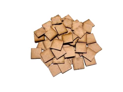 AtomicLaserCutDesigns 20mm Square Bases x25 MDF Wooden Laser Cut