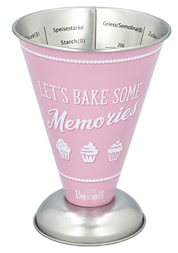 Birkmann, Colour Kitchen, Messbecher, Rosa, Let´s bake some memories, Flüssigkeiten bis 250 ml, 422889