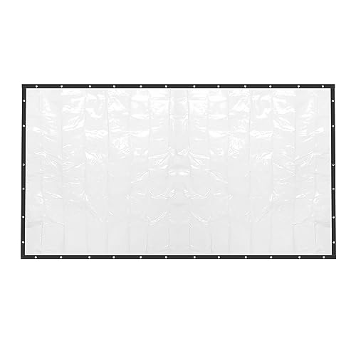 PROYONGOO 8×16ft Clear Tarps Heavy Duty Waterproof, 0.5mm Thickness Clear Outdoor Curtains, Pergola Cover Outdoor Vinyl Curtains for Patio Waterproof for Porch Screens Deck Covers Patio Enclosures