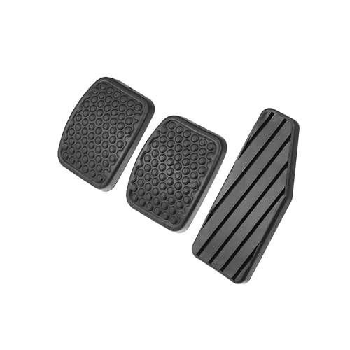Hihaha Clutch Brake Pedal Cover Gas Pedal Pad Fit for Suzuki - 3 Pcs Black Durable Material