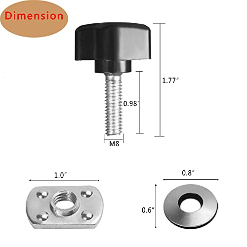 image for Bentolin Universal Hard Top Quick Removal Fastener Thumb Screw and Nut