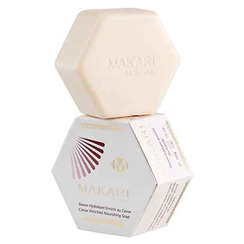 Jabón Enriquecido con Caviar de 7.0 oz de la línea Classic de Makari - Jabón Hidratante y Blanqueador para la Cara y el Cuerpo - Limpiador Anti-Envejecimiento que Combate la Sequedad y Arrugas Cover
