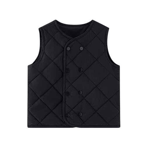 Xiaojmake Kids' Puffer Vest Button Down Sleeveless Warm Lightweight Quilted Jackets Winter Down Coat Padded Gilet 3-15 T