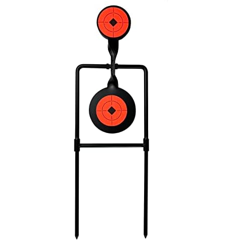 Atflbox Double Blast High Caliber Spinner Auto Reset Steel Target for Centerfire Handguns Up to .44 Magnum Outdoor Target Shooting Cover