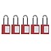 Nylon Padlock Lockout Kit - Heavy Duty Lockout Tagout Locks, Plastic Padlock with Writable Label, Chrome Plated Shackle, Universal Key, Industrial Safety