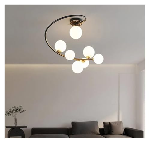 Lustre plafonnier nordique personnalisé à 7 têtes pour salon et chambre
