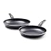Produktbild Kitchen Stories CC002621-001 Searsmart Set mit 2 antihaftbeschichteten Bratpfannen 24 cm und 28 cm, Aluminium