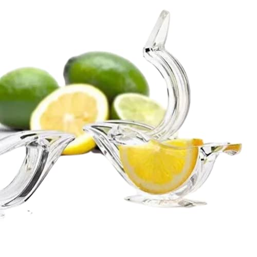 Acrylic Manual Lemon Squeezer Boat Shape Manual Transparent juicer press Lemon Squeezer Manual Juice Lime Squeezer Portable Fruit Juicer for Orange Lemon Pomegranate.