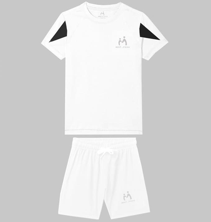 Image of MIST N FOGG Boys and Girls Sports T-Shirts and Short Set