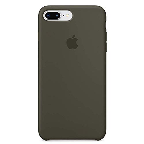 Kekleshell iPhone 8 Plus Silicone Case, iPhone 7 Plus Silicone Case, Soft Liquid Silicone Case with Soft Microfiber Cloth Lining Cushion - 5.5inch (Dark Olive)