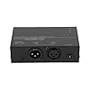 Matybobe 48V, 12V Microphone Phantom Power Supply Dual Voltage Settings Ultra-low Noise Technology, All-metal Casing, Power Adapter, Suitable for Condenser Mics, Color: Black, Material: (GB Plug) #1