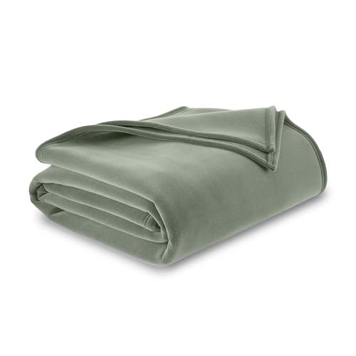 The Original Vellux Blanket - Soft, Warm, Insulated, Pet-Friendly, Home Bed & Sofa - Moss, Twin 66 x 90'