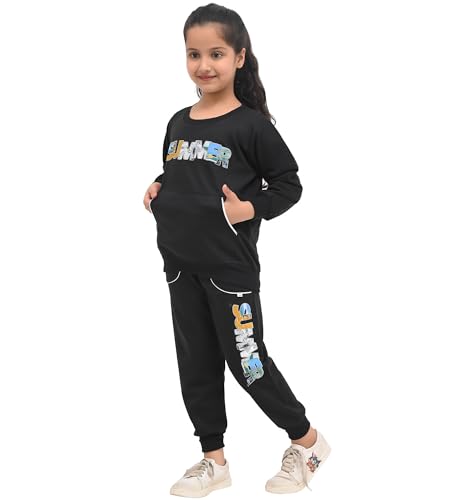 Image of Kids Girls Winter Sweatshirt with Pyjama Set for Girls and Boys | Pack of 2