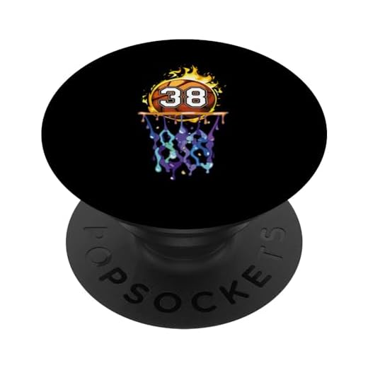 Regalo de baloncesto de 38 cumpleaños para jugador número 38 PopSockets PopGrip Intercambiable