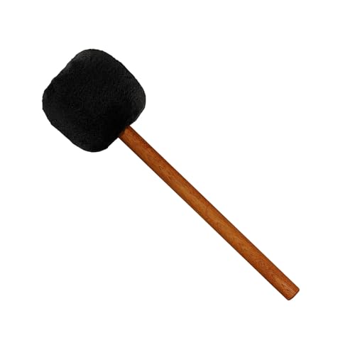 Gong Mallet Beater with Sapele Wood Handle and Soft Fleece Head — MADE IN GERMANY — for...