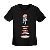 Women Kanye Music West T Shirt Cotton Crew Neck Fitness Solid Color Cotton Short Sleeve T-Shirts for Unisex Tee Black Small