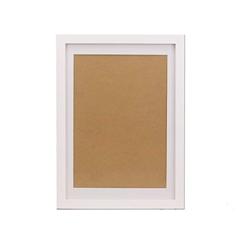 FUNTRESS Large White Picture Frame for Wall Hanging 10x14 Diploma Frame Wooden Living Room Pictures Frame with Mat (10x14 1 Pieces, White)