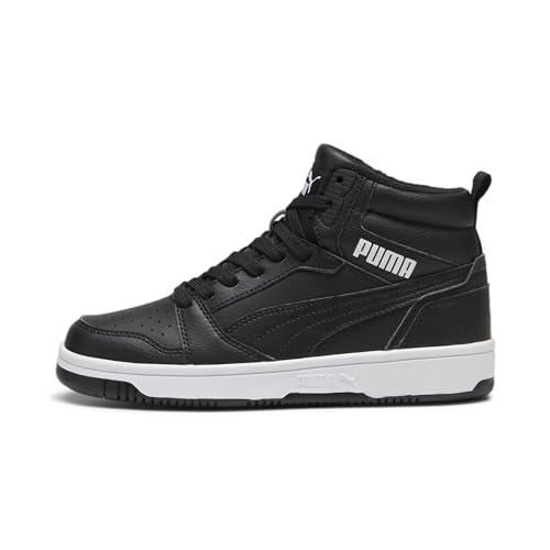 PUMA Unisex Kinder Rebound V6 Mid Wtr Jr Sneaker, Shadow Gray Puma Black Puma White, 39 EU