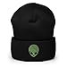 Hogue WS LLC Alien Face Hat (Embroidered Cuffed Beanie) Black