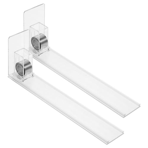Gatuida 4 Juegos Vitrina para con Empujador Automático Vitrina para Vitrina para Vitrina De Plástico Transparente 2 Piezas * 4