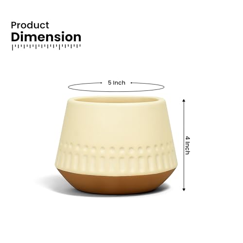 Image of Urban Plant Terracotta Pot - Trendy Planter for Modern Home & Garden Spaces (Majesty Terracotta Pot)