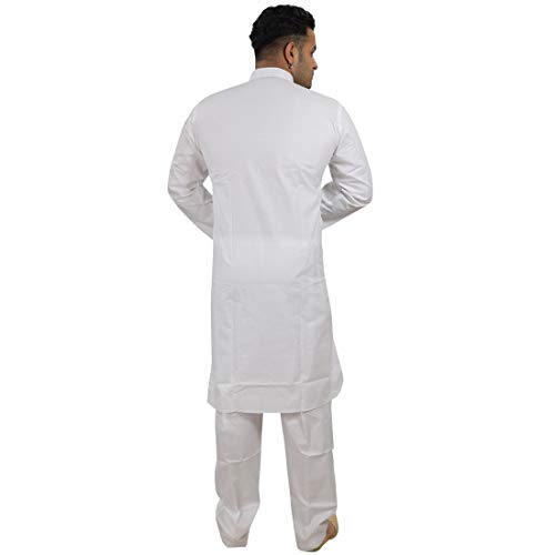 Image of HUZUR Kurta Pyjama For Men's Cotton Casual Wear Long Straight Men's Kurta Set