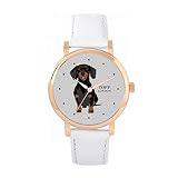 Toff London Orologio per cani bassotto nero
