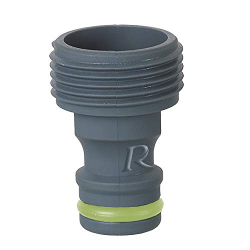RIBIMEX Pra/RV.9203 Toma de riego roscada Macho 27 mm Gris 40 25 cm