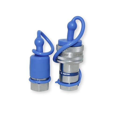 Image of 3 /8 inch NPT Thread Ag Hydraulic Quick Connect Coupler Set | 3 /8 inch Body Size | Tractor Attachments | ISO 5675 Heavy-Duty Poppet Style | Model TL34