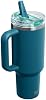 Termo STANLEY Quencher ProTour con popote y asa, 40 oz, Azul Costero | Popote integrado y asa | Compatible con portavasos para viaje | A prueba de fugas, acero inoxidable aislado | Libre de BPA 6
