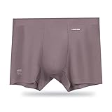 ABananaCover Premium Men's Naked Feeling Air Micro Modal Boxer Briefs - Superior To Cotton Underwear - 3X Softer Than Cotton - 3' Snug-Fit Athleisure Mens Underwear Trunks - Nickel Violet, Large