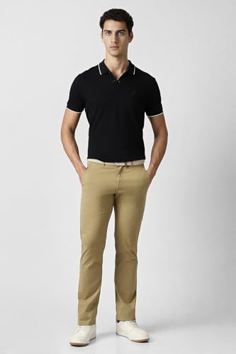 Image of Van Heusen Men's Mid Rise Premium Cotton Slim Fit Casual Trouser Chinos