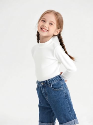 Girls Mock Turtleneck Base Layer Tee Casual Trendy Pullover Tops Long Sleeve Shirts for Girls3