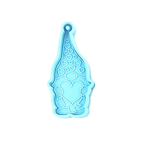 Generic Molde de silicona para muñeca sin cara para chocolate, cocina, comedor y bar, redondo, 20 cm (azul, talla única)