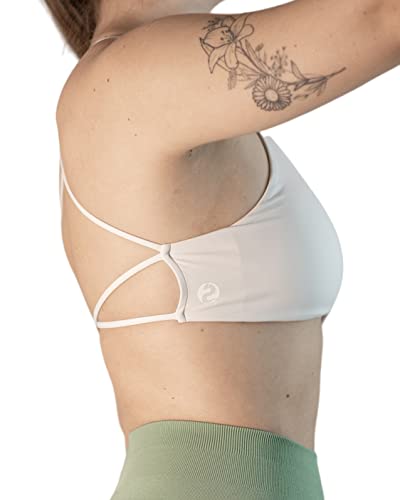 Image of AUROLA Workout Sports Bras Women Athletic Removable Backless Strappy Criss Cross Light Support Gym Fitness Yoga Crop Bra