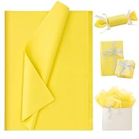 Simetufy Yellow Tissue Paper for Gift Bags, 115 Sheets 14 x 20 Inches Yellow Wrapping Paper, Gift Wrapping Tissue Paper Bulk for Crafts Mother's Day Fall Halloween Wedding Birthday Holiday Party Decor