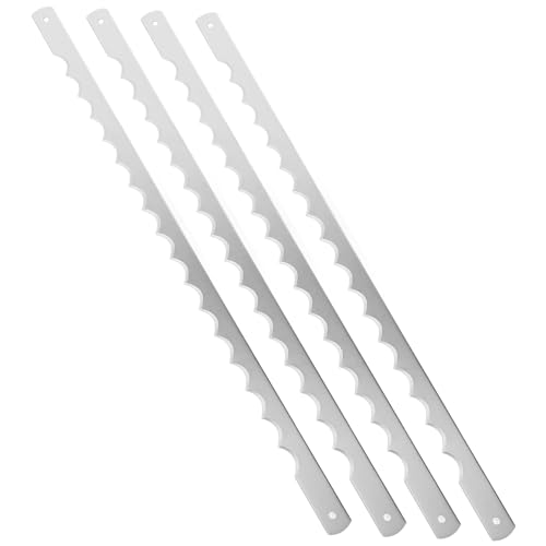 ULTECHNOVO 4 Piezas Cuchillas de Repuesto para Máquina de Pan Inoxidable Cortador de Pan y Pasteles Accesorio para Cortar Rebanadas Uso Hogar y Panaderías