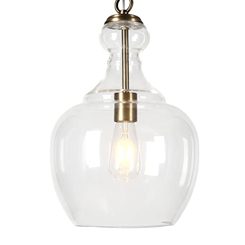 Image of Henn&Hart 11 inch Pendant Light Fixture with 6' Adjustable Cord, Gold