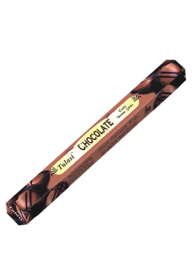 GECO Green ECOmmerce | Chocolate - 20 Bastoncini di Incenso al Profumo di Cioccolato (40g) - Una deliziosa tentazione per i tuoi sensi (20 Stick, Chocolate)