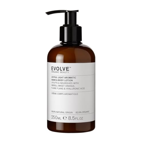 Image of Evolve Organic Beauty Joyful Light Aromatic Hand & Body Lotion - With Aloe Vera & Shea Butter - Vegan & Cruelty Free (250ml)