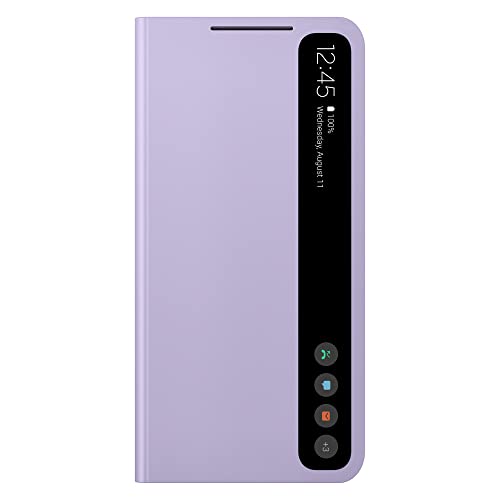 Smart Clear View Cover G S21 FE 5G Lavande étui protection rabat interactif