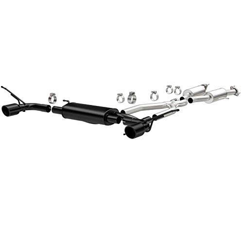 MagnaFlow Cat-Back Performance Exhaust System 19216 - Street Series, Stainless Steel 2.5in Main Piping, Dual Split Rear Exit, Black Coated 3.5in Exhaust Tip - Grand Cherokee Performance Exhaust Kit