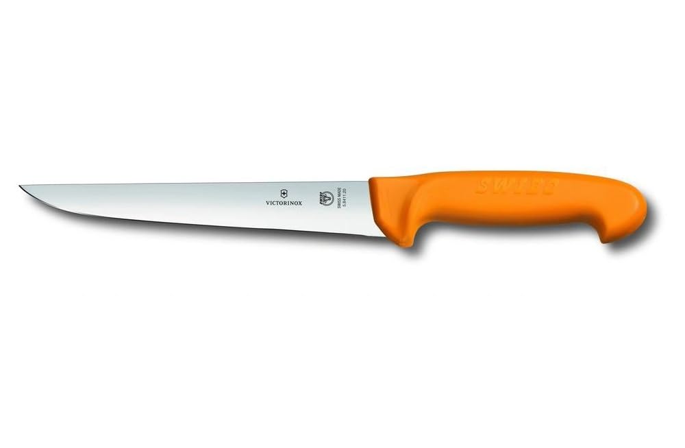 Victorinox Küchenmesser Stechmesser, Extra Scharfe Klinge, Signalfarbe, Sicherheitsgriff, Spülmaschinenfest