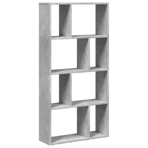 vidaXL Bibliothèque Gris béton 60x20x120,5 cm Bois d'ingénierie, étagère, étagère de Rangement, Support à Livres, étagère à Livres, étagère de...