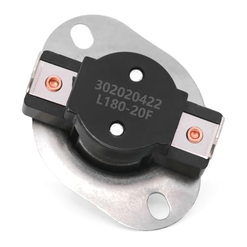 Dusledel 338096-701 Limit Switch L180-20F Compatible with Carrier HVAC Equipment Thermostat 59SP5A040E171112 59TP6B100V211120 PG95XAT60100CAAA System Device Auto Reset Replacement