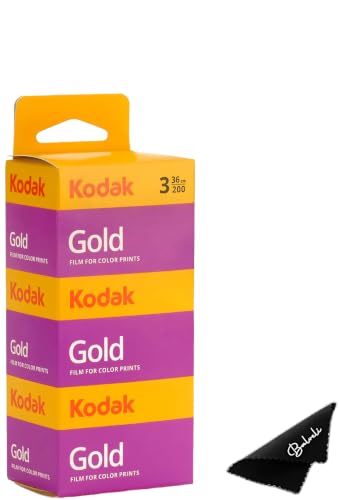 Kodak Gold 200 35mm Film Bundle, 3 Rolls, 36 Exposures Each, for 35mm Film Camera Includes Balveli...