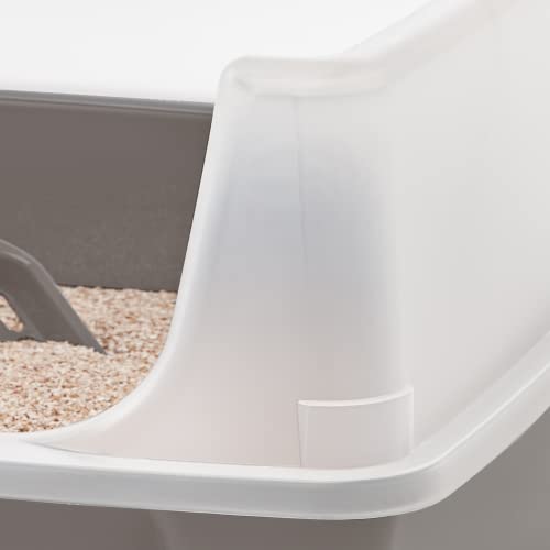 Caja de arena para gato Iris Ohyama beige, fácil de limpiar miniatura 4