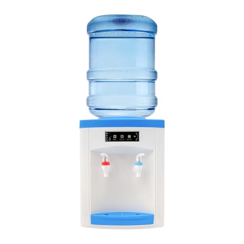 Dispensador de agua, fuente de agua, Water Dispenser, calienta y enfría, acero inoxidable PP filtro botella 5 l/h 0,7 l/h agua caliente fría 4,5-18,9 l 25,5x23,5x33 cm oficina hogar cocina uso diario