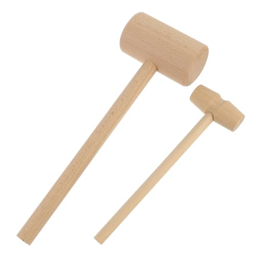 Cabilock 12pcs Wooden Lobster Hammer Smooth Finish Archaeological Diy Hammer for Seafood Jewelry Making